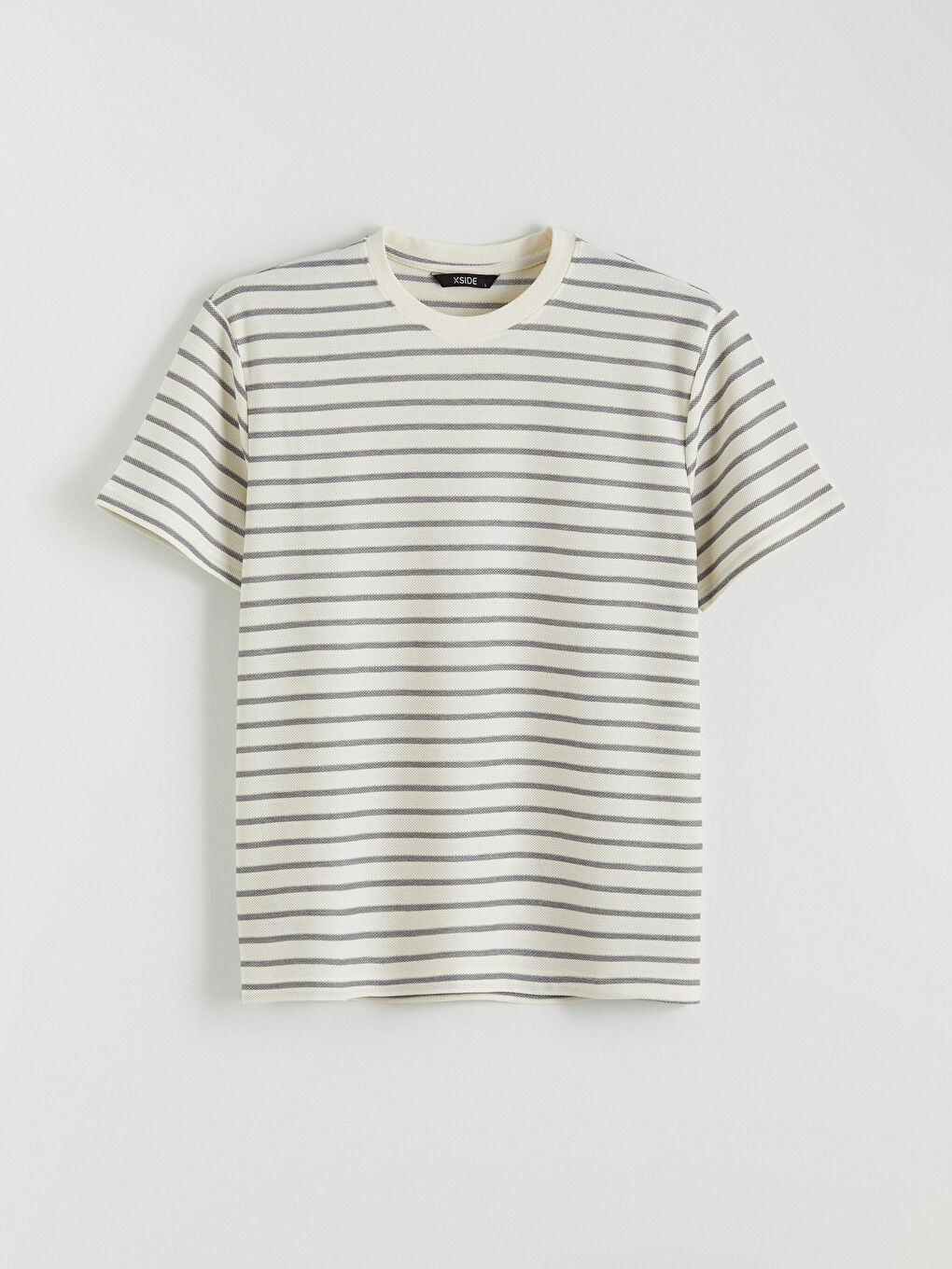 Crew Neck Striped Men's T-Shirt-4