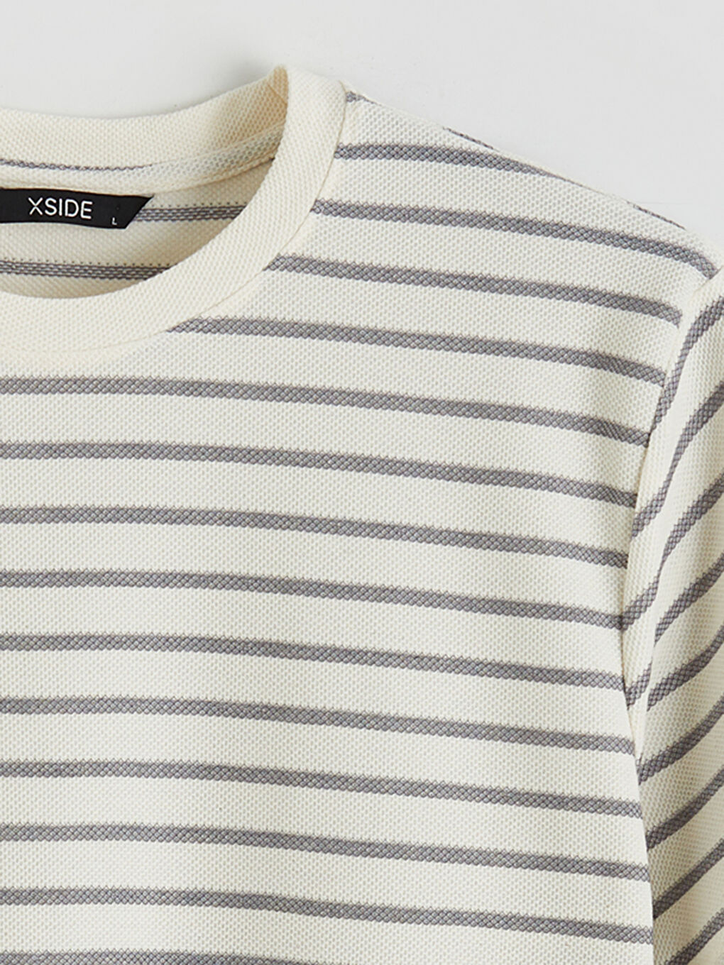 Crew Neck Striped Men's T-Shirt-5