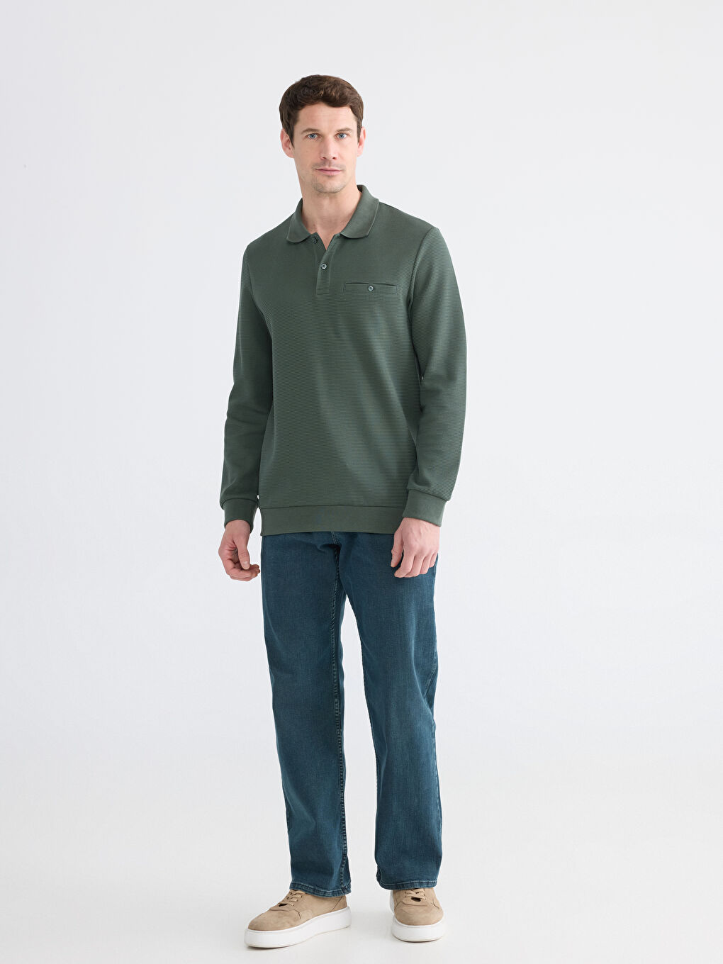 Yeşil 790 Rahat Kalıp Erkek Jean Pantolon