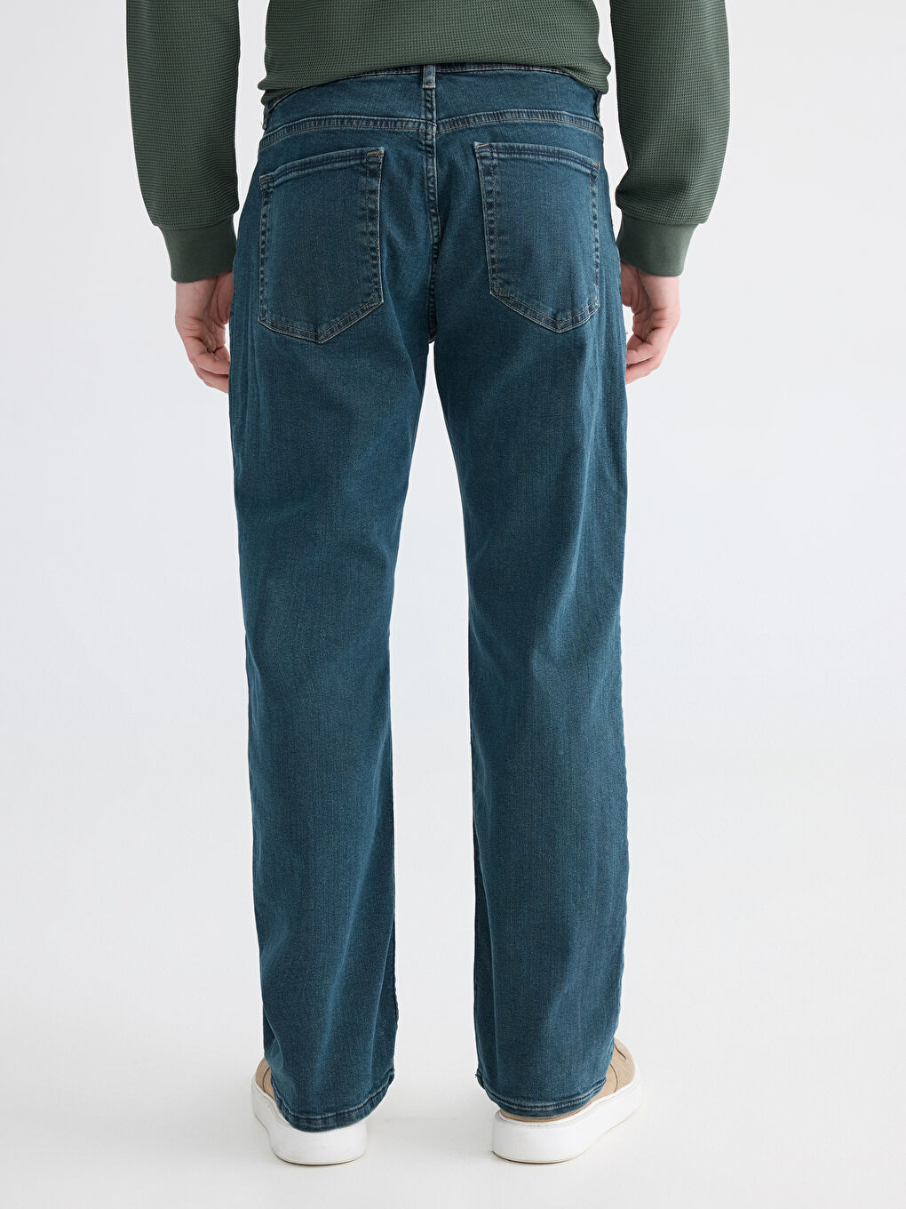 Yeşil 790 Rahat Kalıp Erkek Jean Pantolon-3