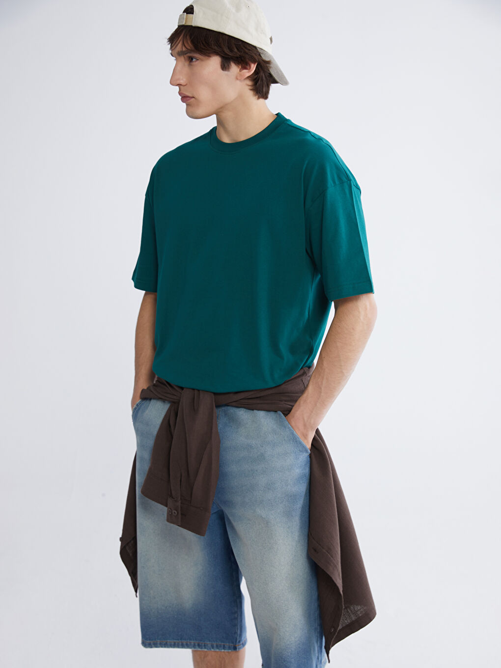 Crew Neck Short Sleeve Basic Men's T-Shirt