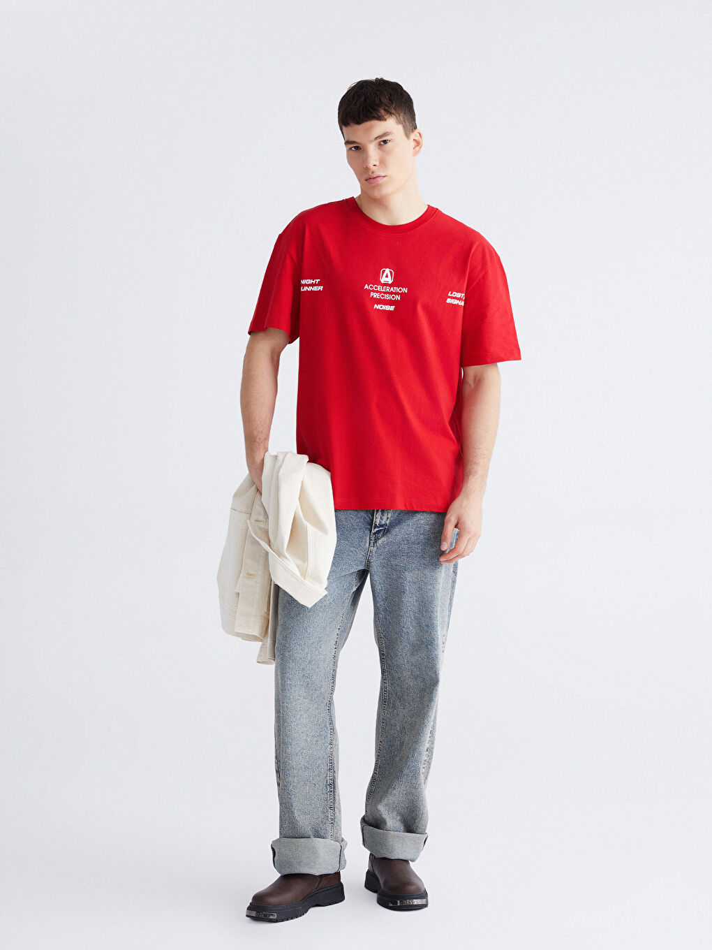 Crew Neck Printed Jersey Men's T-Shirt-1