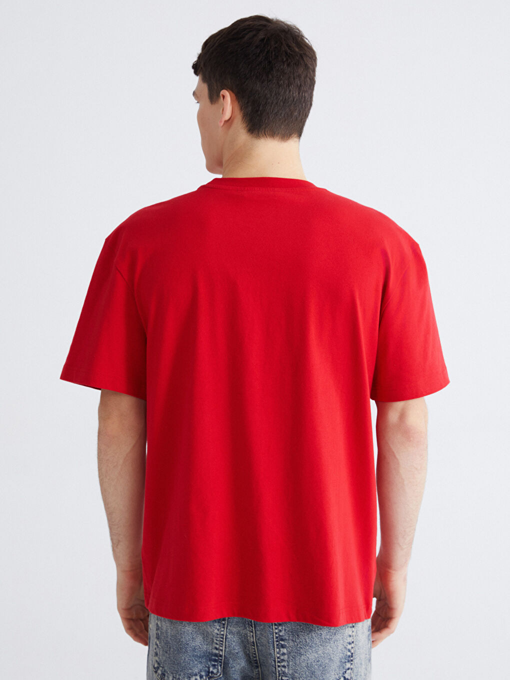 Crew Neck Printed Jersey Men's T-Shirt-3