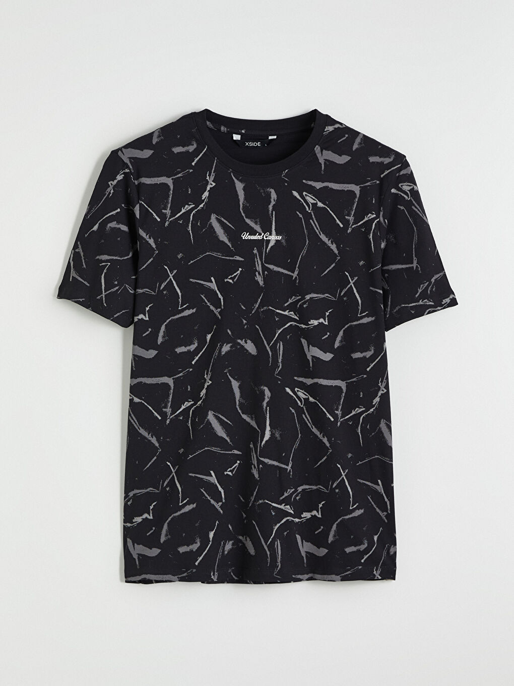 Crew Neck Patterned 100% Cotton Men's T-Shirt-4