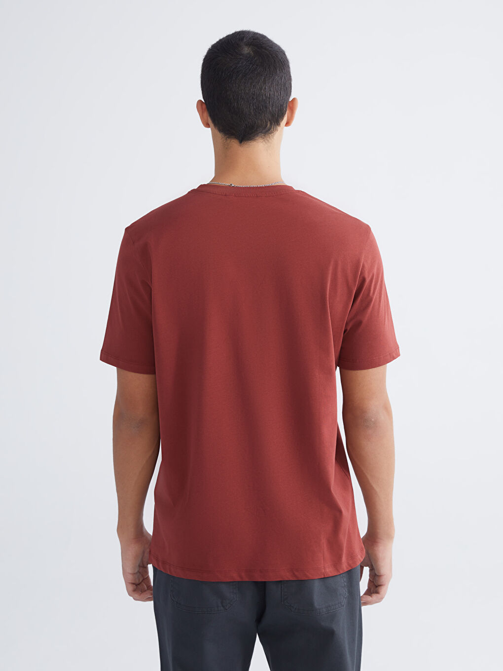 تيشيرت رجالي ياقة دائرية مطبوع جيرسي-3