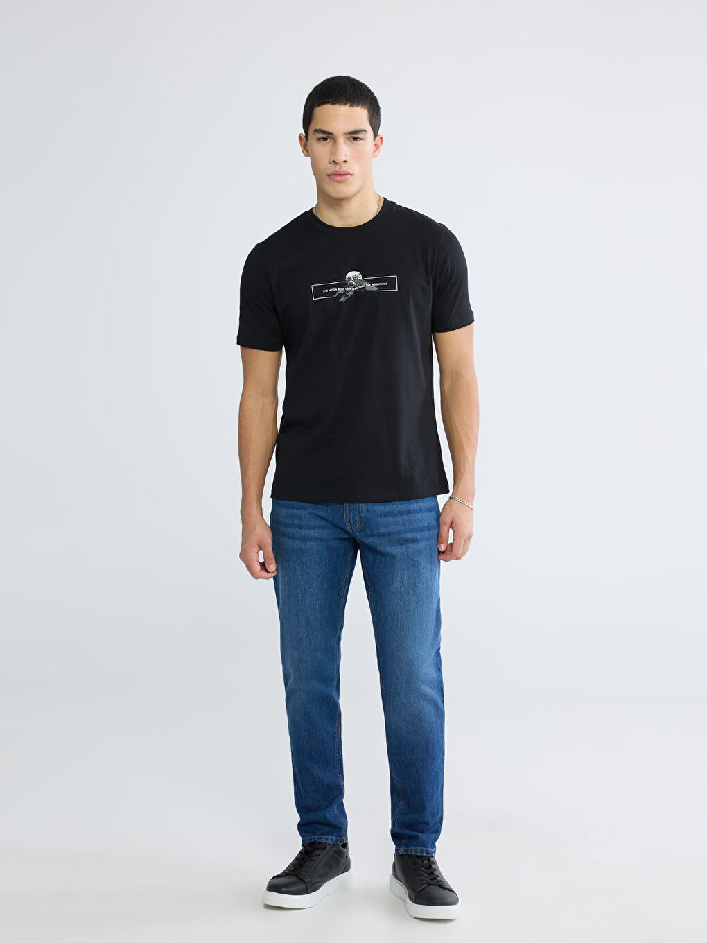 Crew Neck Printed Jersey Men's T-Shirt-1