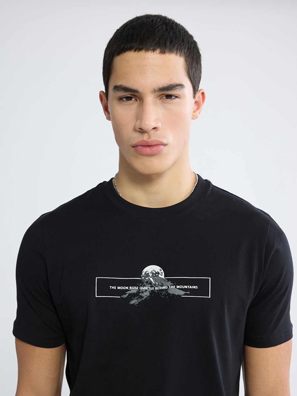 Crew Neck Printed Jersey Men's T-Shirt-2