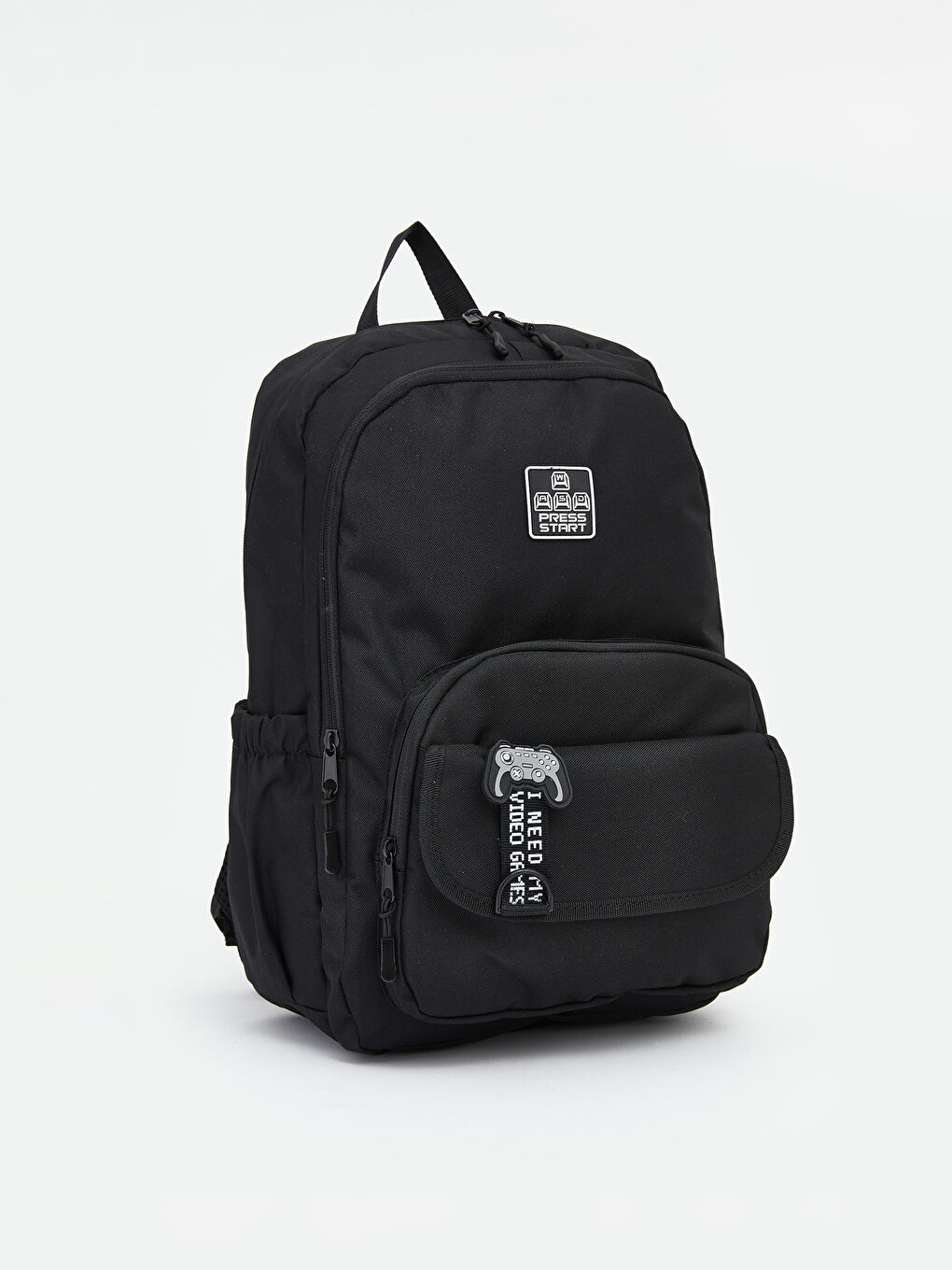 Siyah Fermuarlı Erkek Çocuk Sırt Çantası-1