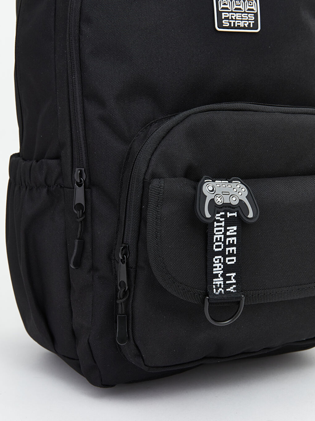 Siyah Fermuarlı Erkek Çocuk Sırt Çantası-3