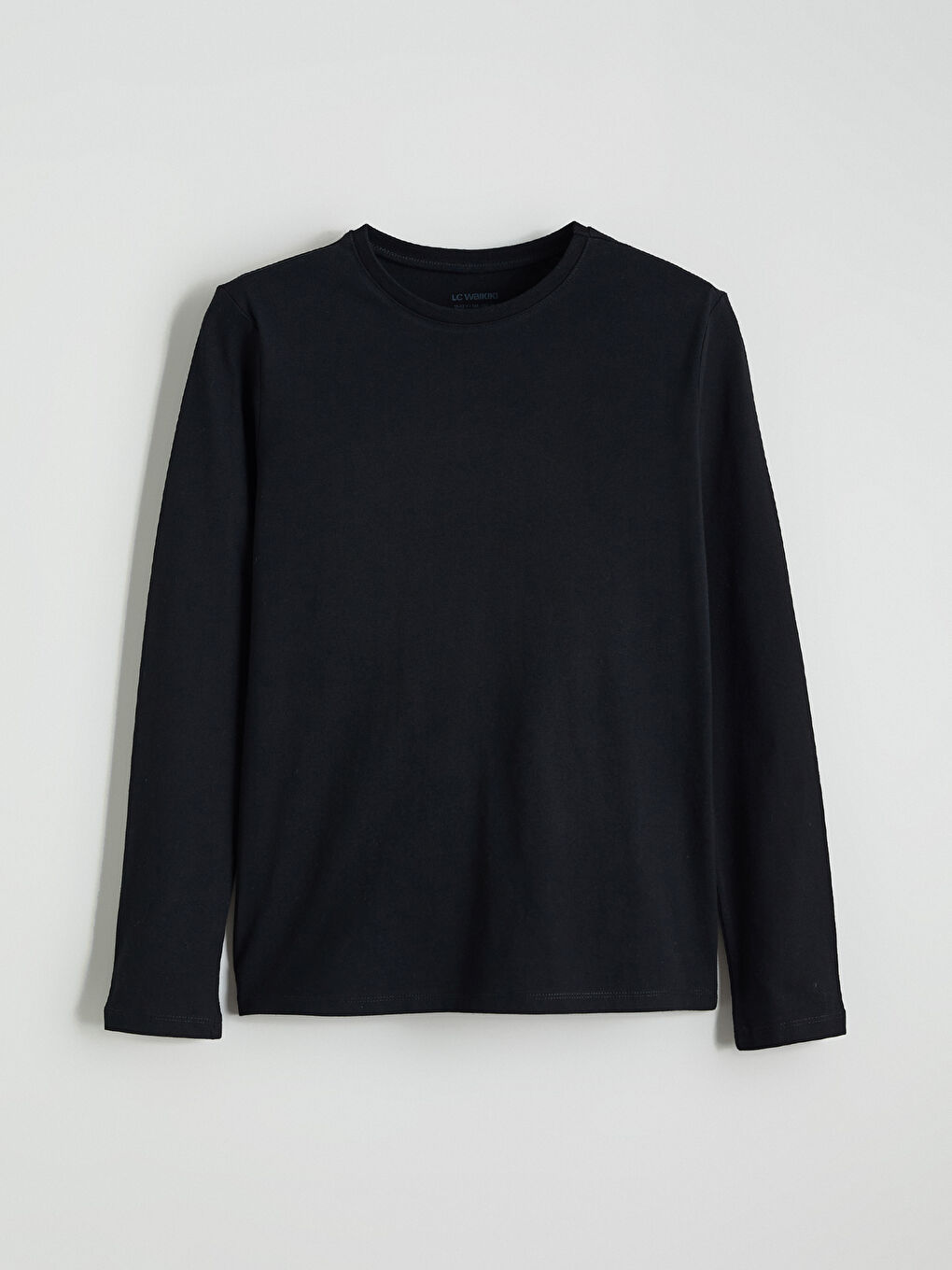 Siyah Bisiklet Yaka Basic Kız Çocuk Tişört