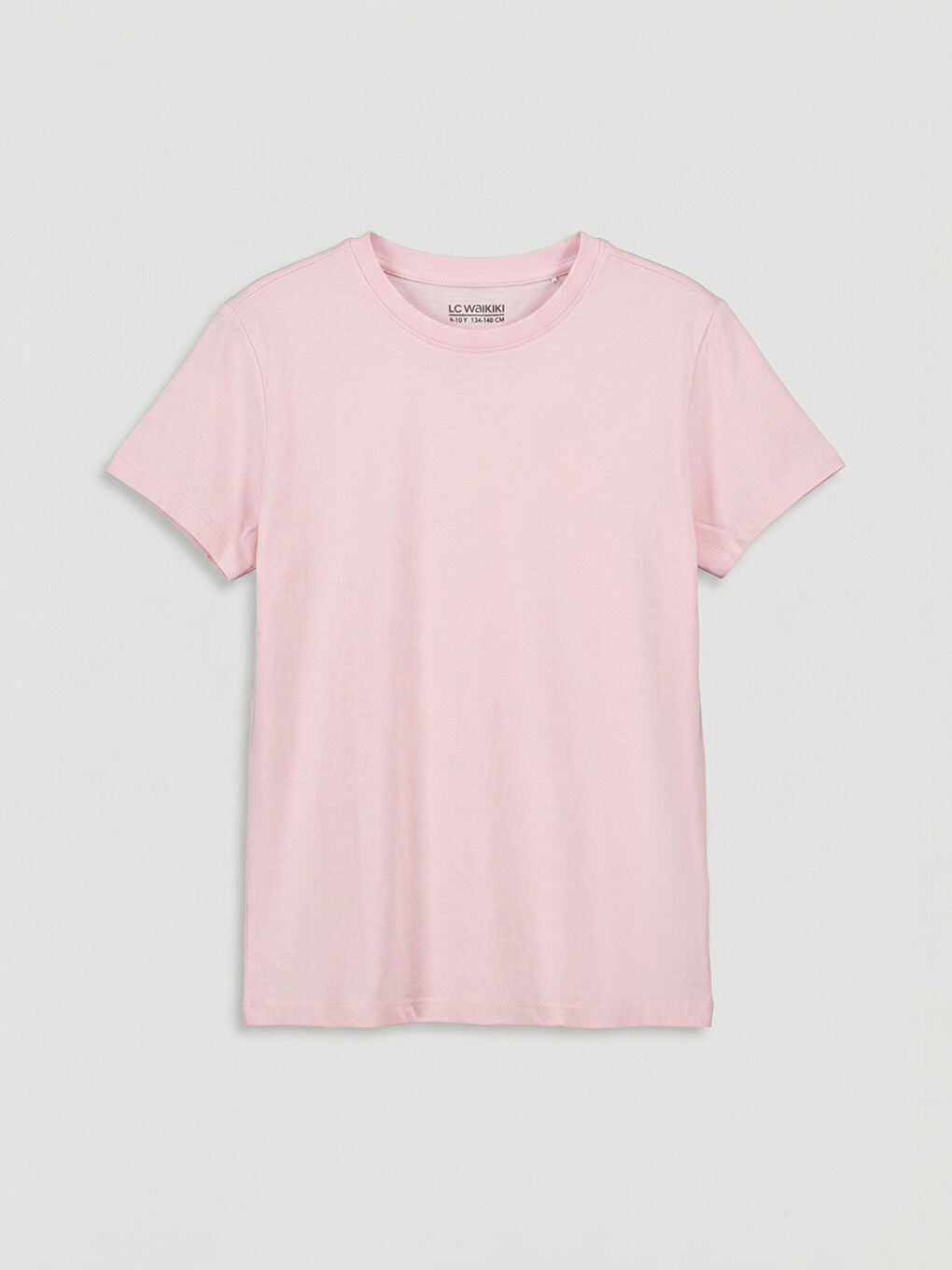 Pembe Kız Çocuk Bisiklet Yaka Tişört