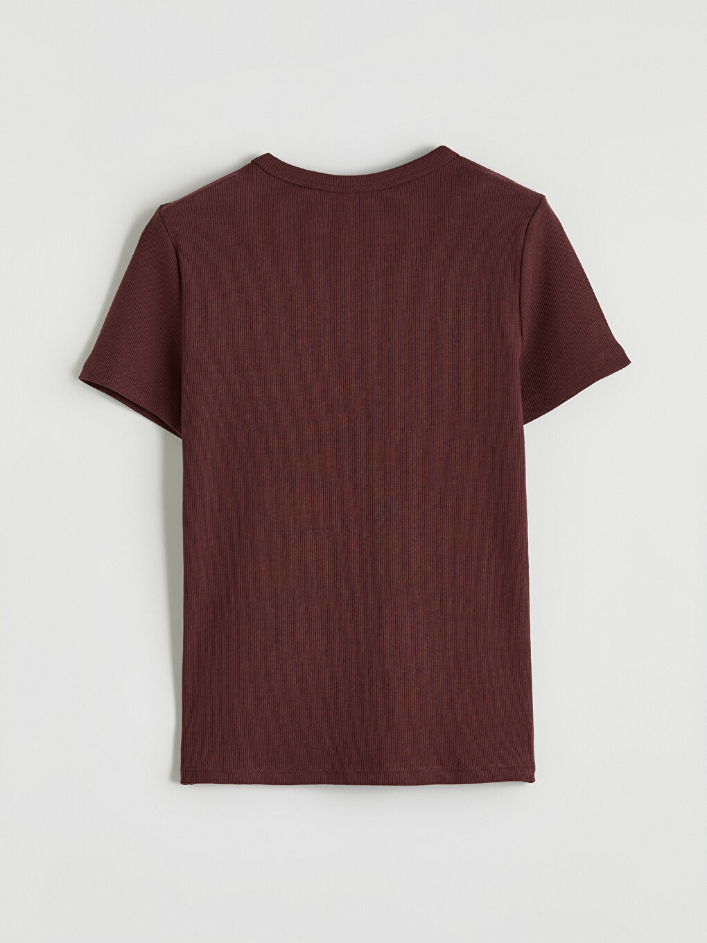 Bordo Bisiklet Yaka Kız Çocuk Tişört-2