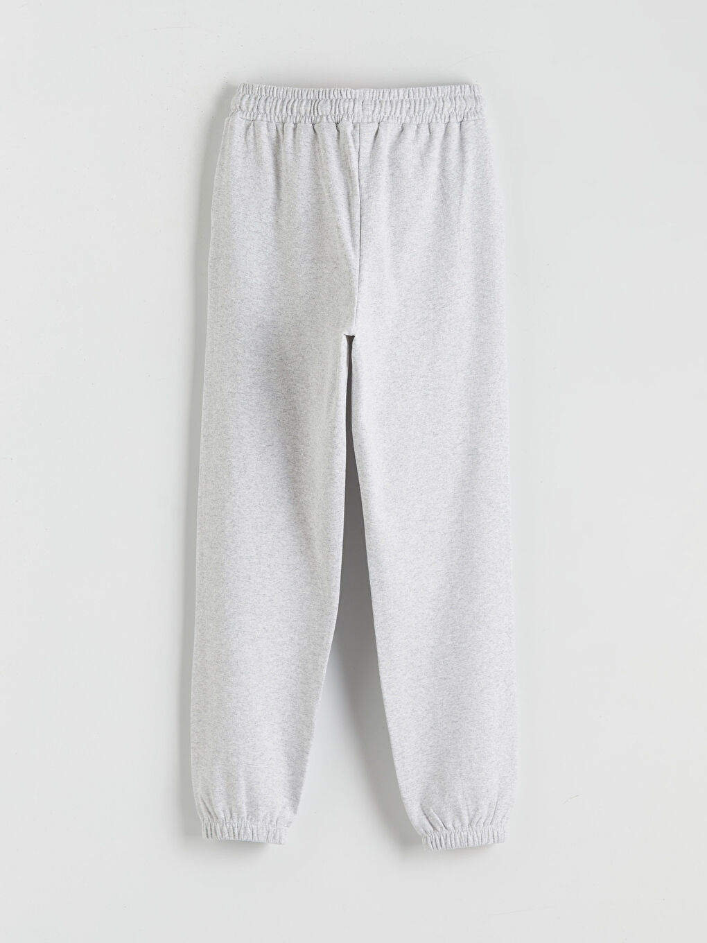 Gri Beli Lastikli Kız Çocuk Jogger Eşofman Altı-1