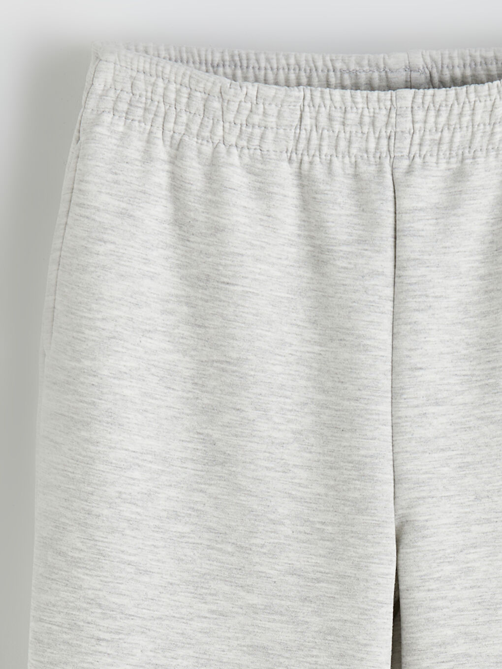 Gri Geniş Paça Kız Çocuk Soft Touch Eşofman Altı-1
