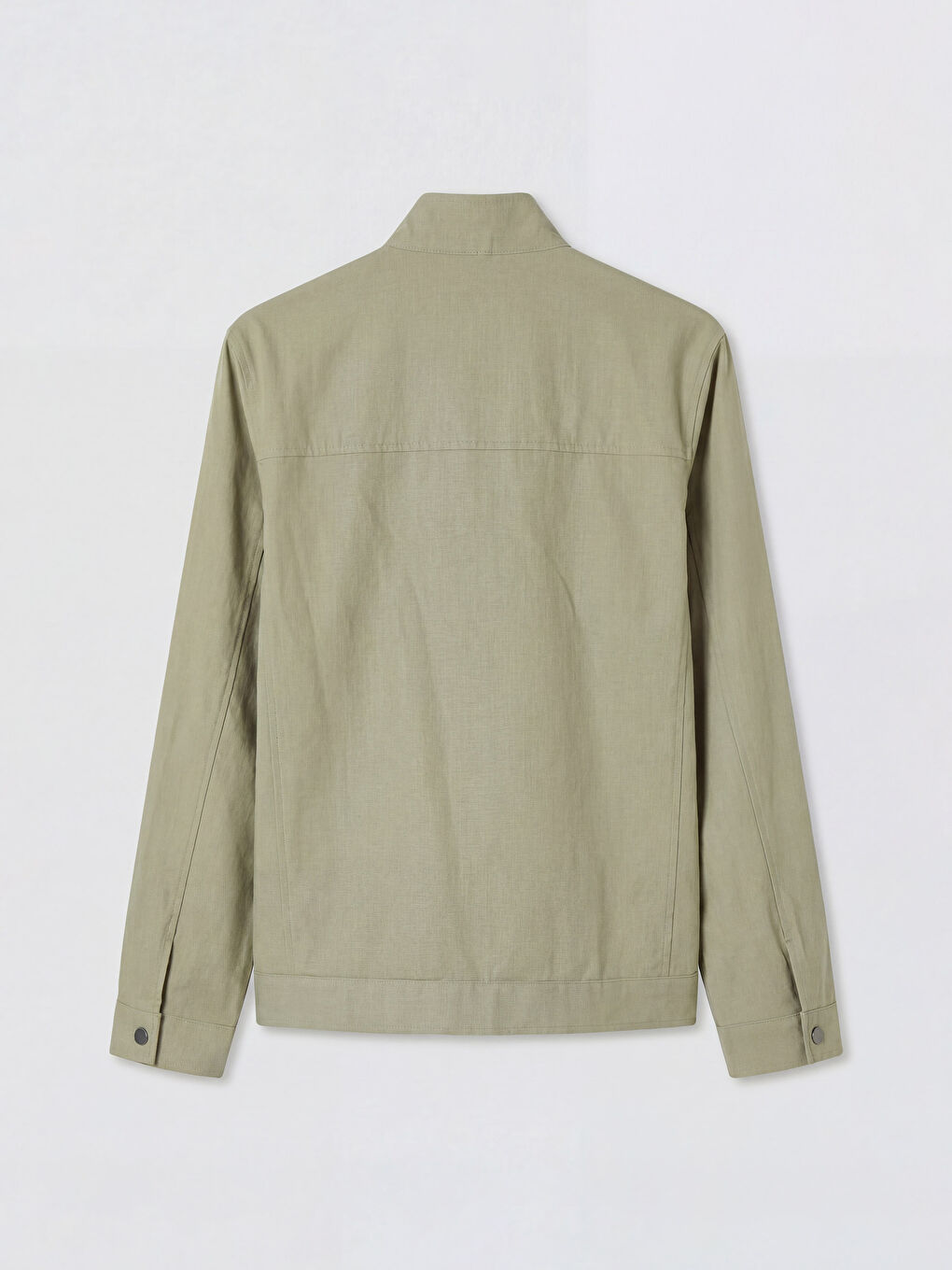 Yeşil Standart Kalıp Dik Yaka Erkek Mont-1