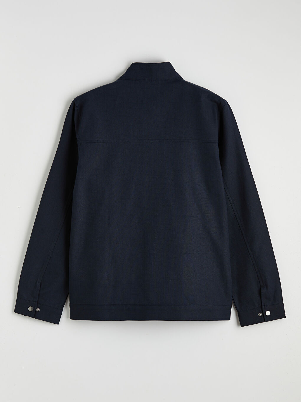 Lacivert Dik Yaka Fermuarlı Erkek Mont-4