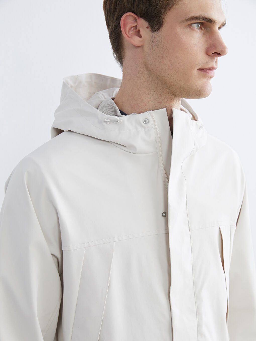 Мужчины Бежевый Дождевик-2