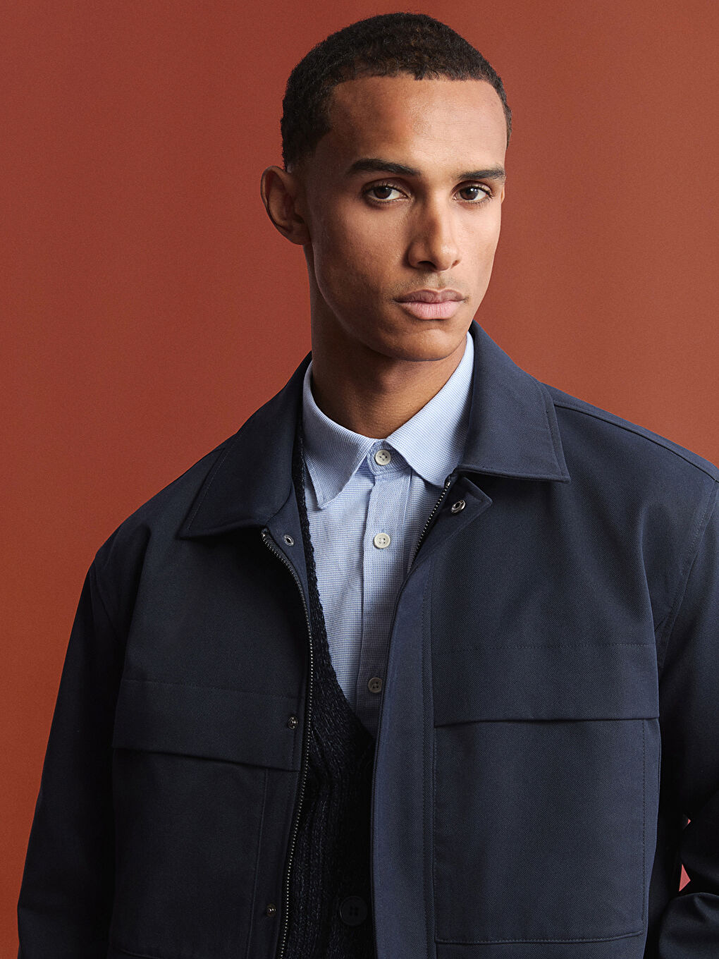 Lacivert Rahat Kalıp Erkek Ceket-2