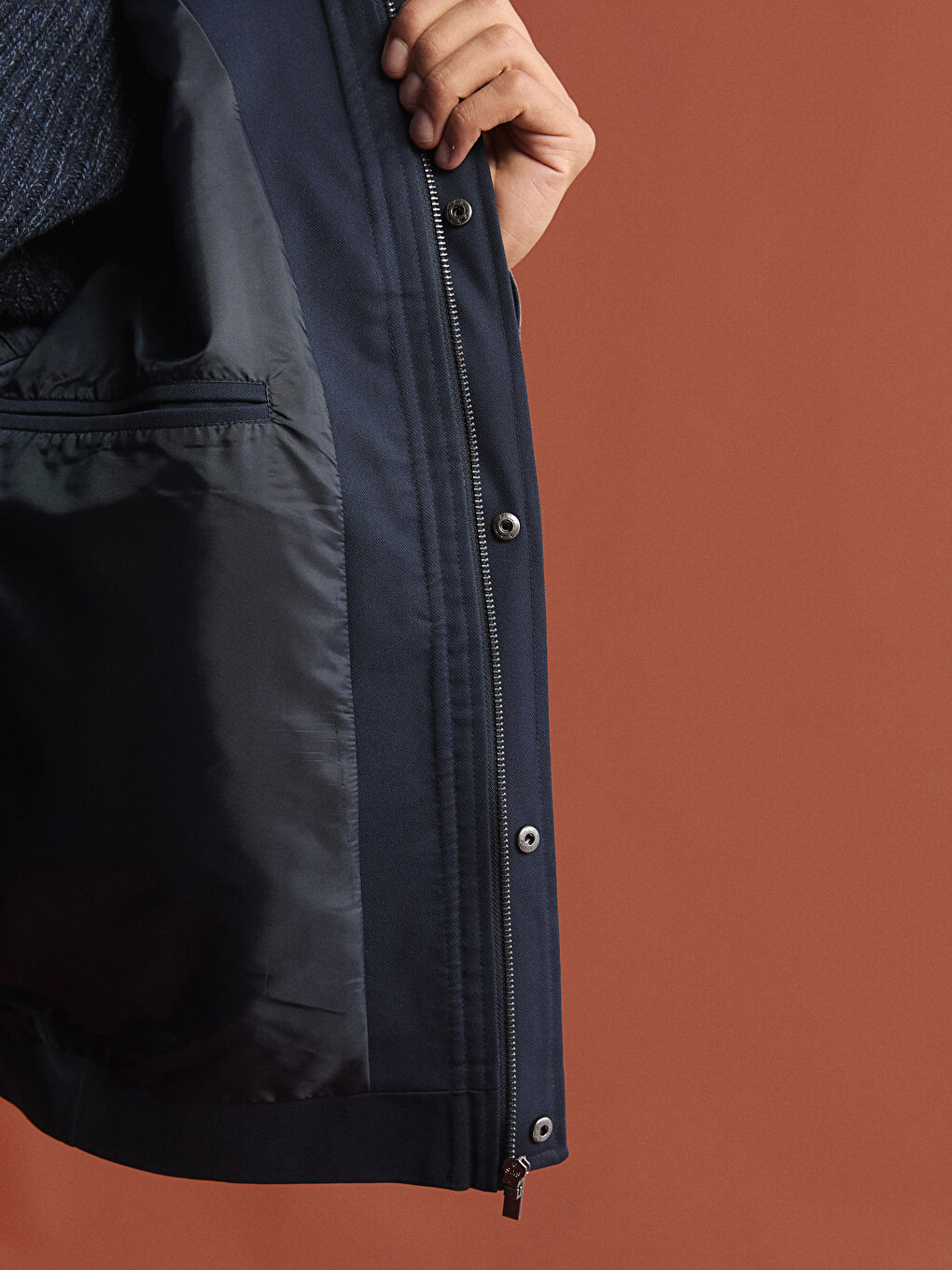 Lacivert Rahat Kalıp Erkek Ceket-3