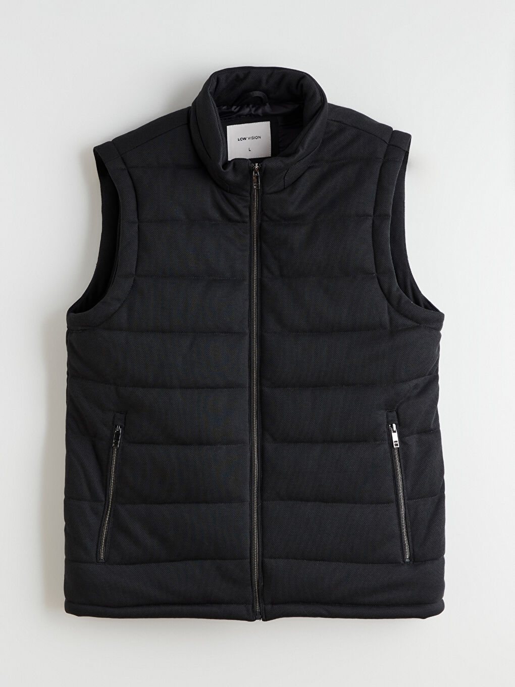 Petrol Dik Yaka Erkek Şişme Yelek-5