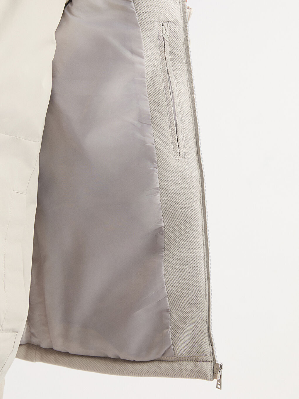 Gri Dik Yaka Erkek Şişme Yelek-3