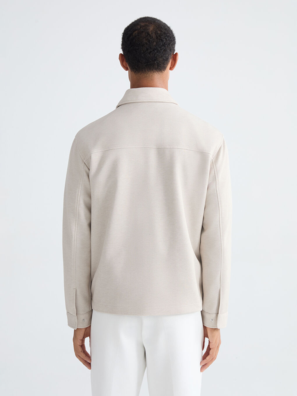 Bej Standart Kalıp Erkek Ceket-4