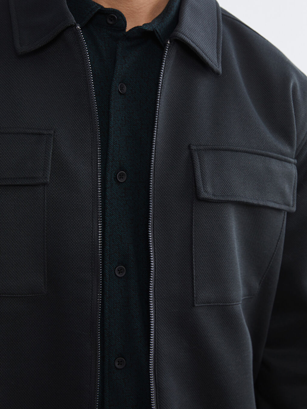 Lacivert Standart Kalıp Erkek Ceket-3