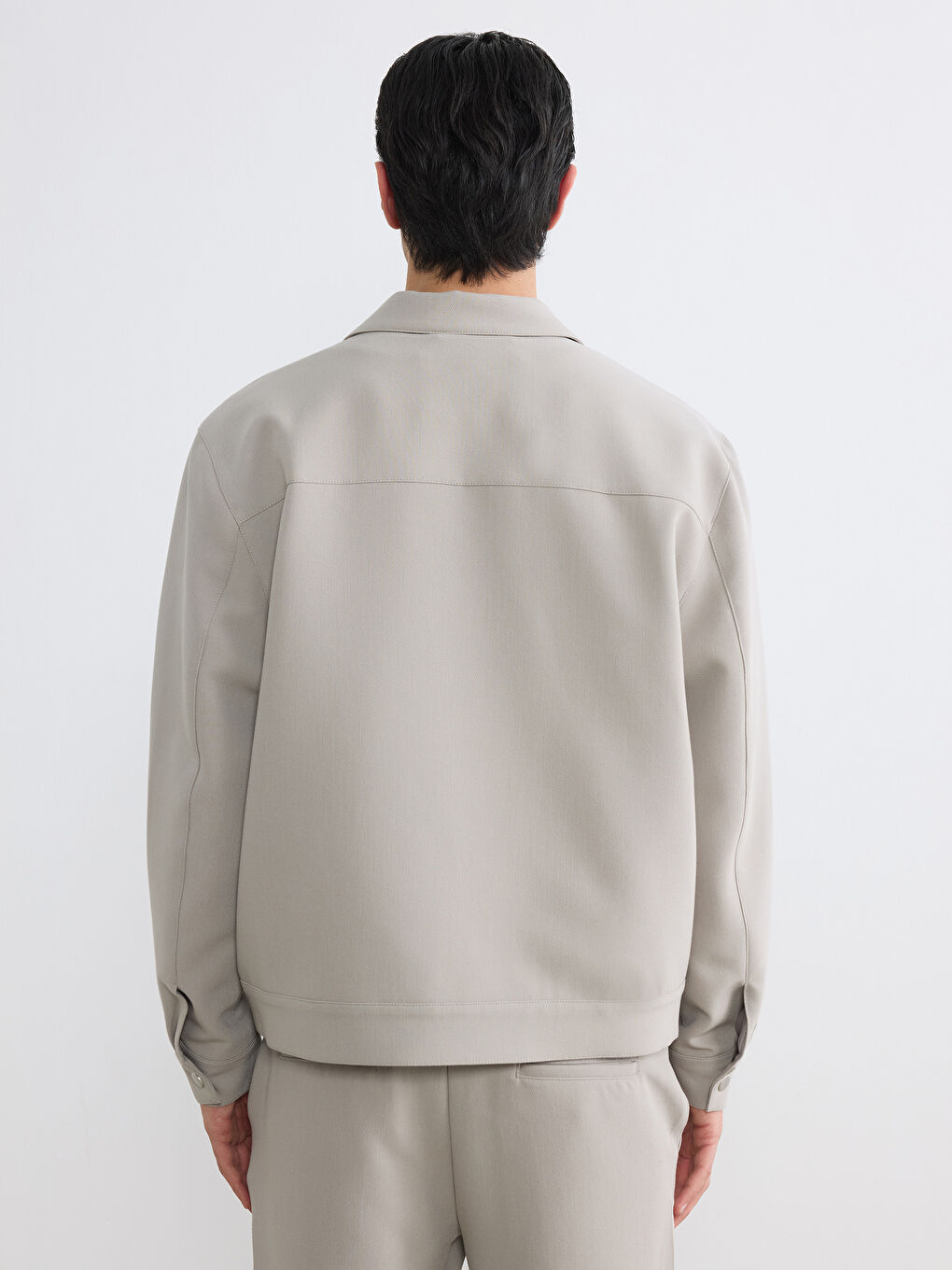 Bej Standart Kalıp Erkek Mont-4