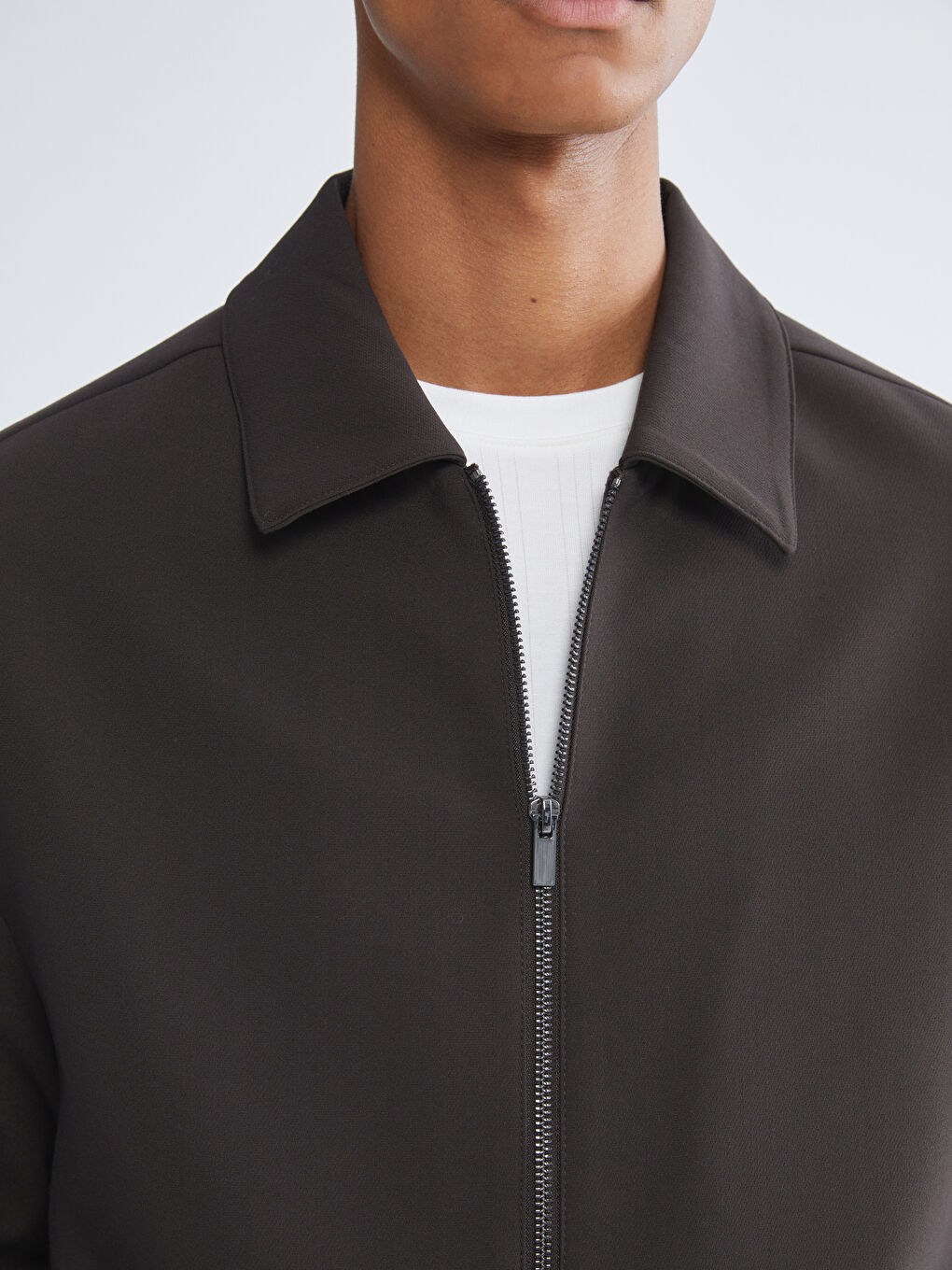 Kahverengi Standart Kalıp Erkek Mont-2