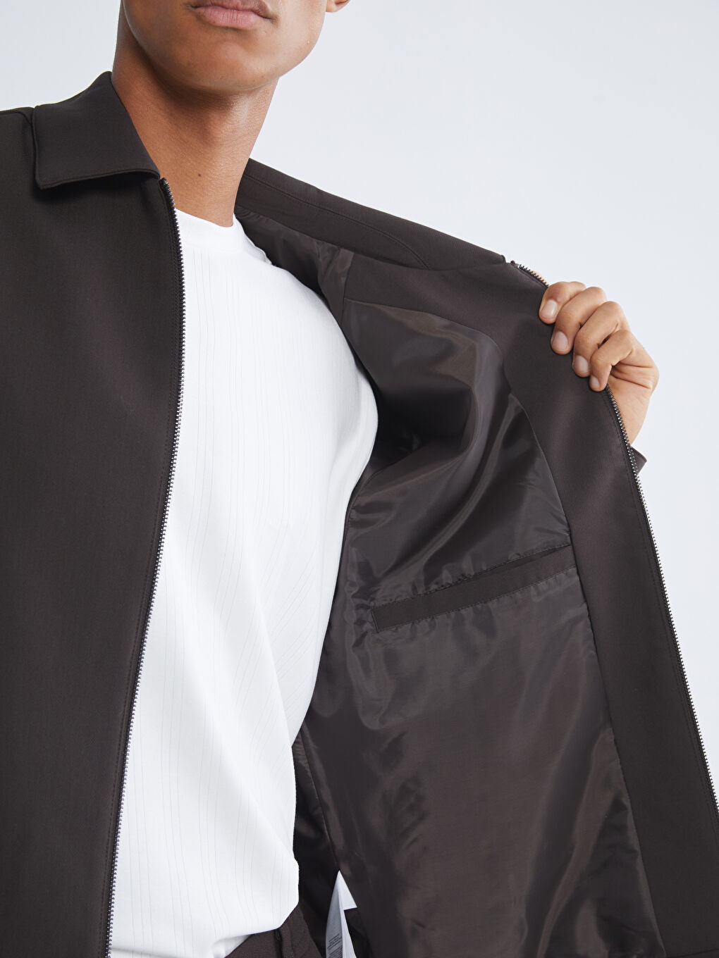 Kahverengi Standart Kalıp Erkek Mont-3