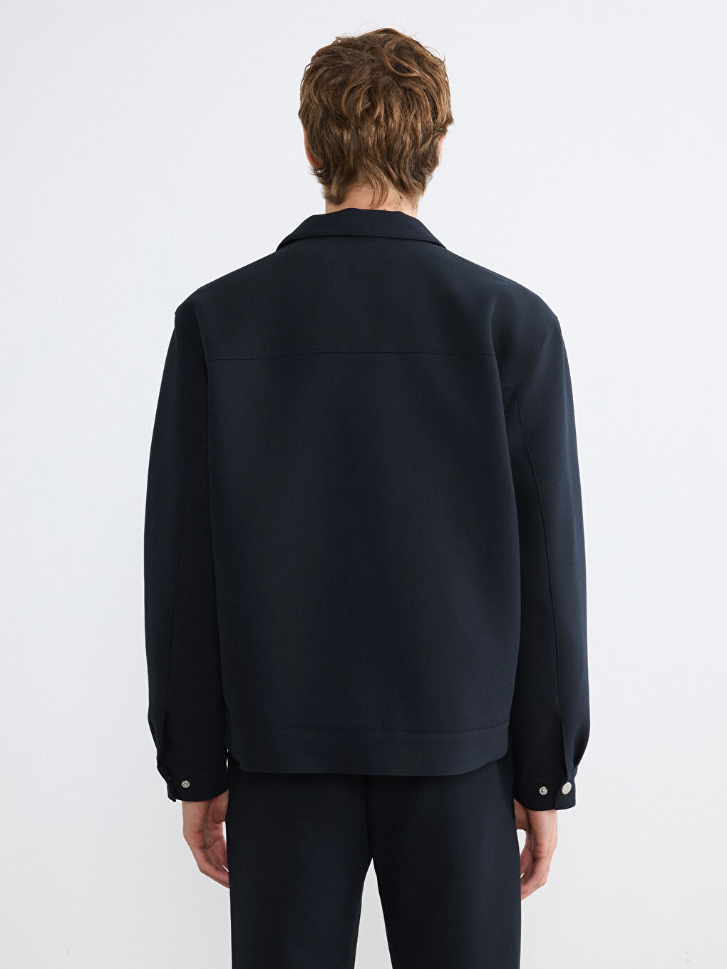 Lacivert Standart Kalıp Erkek Mont-4