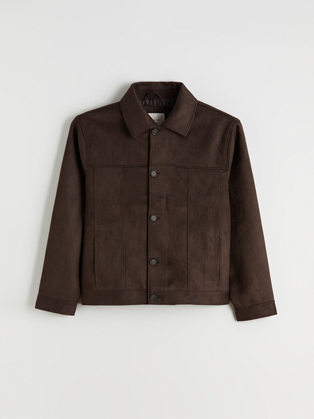 Kahverengi Rahat Kalıp Erkek Süet Mont-5