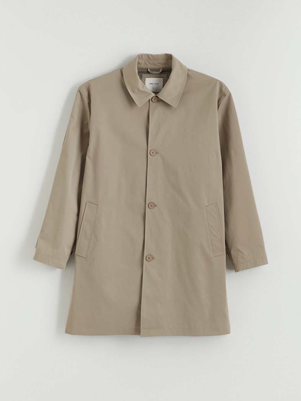 Bej Bol Kalıp Erkek Trençkot-5