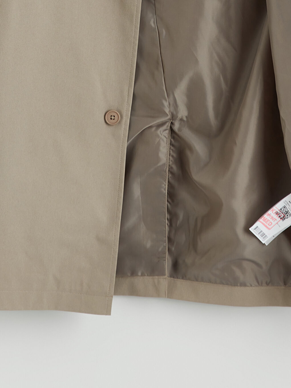 Bej Bol Kalıp Erkek Trençkot-7