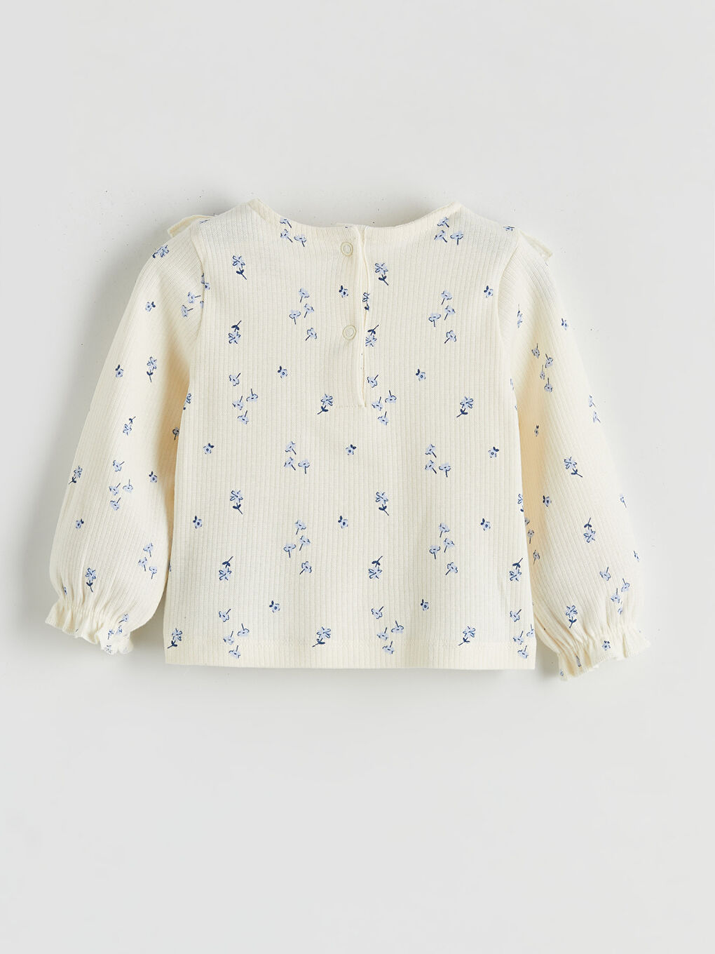 Ekru Baskılı Kız Bebek Bluz ve Tayt-2