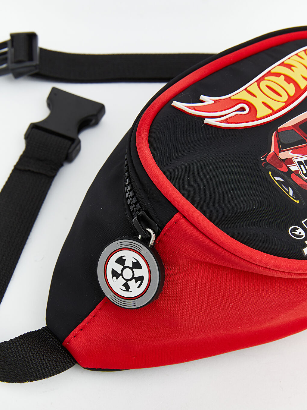 Siyah Hot Wheels Baskılı Erkek Çocuk Bel Çantası-2