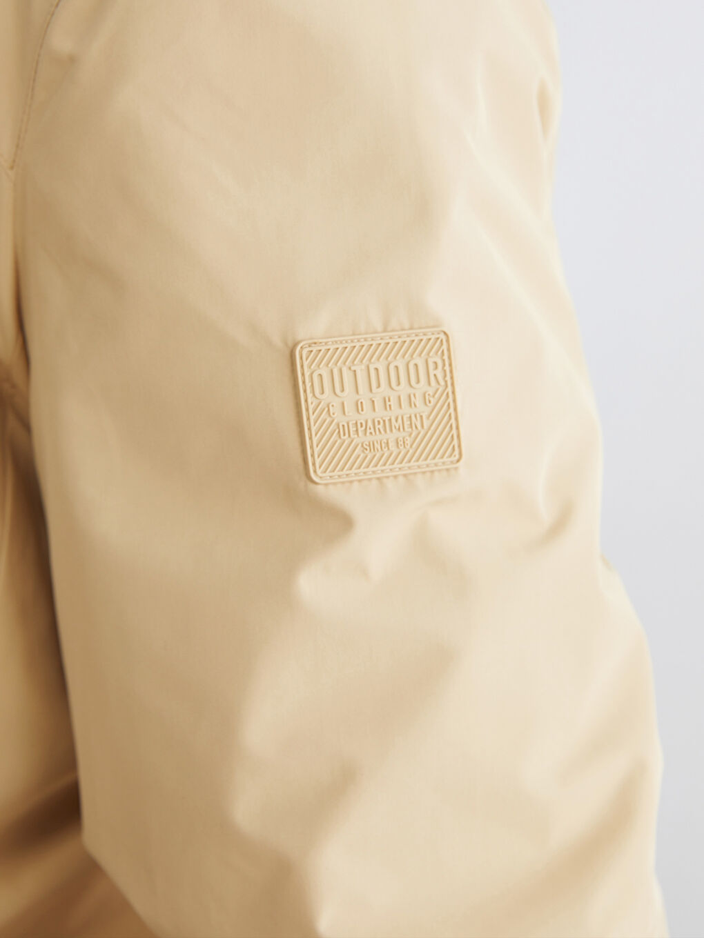 Sarı Standart Kalıp Kapüşonlu Erkek Yağmurluk-4