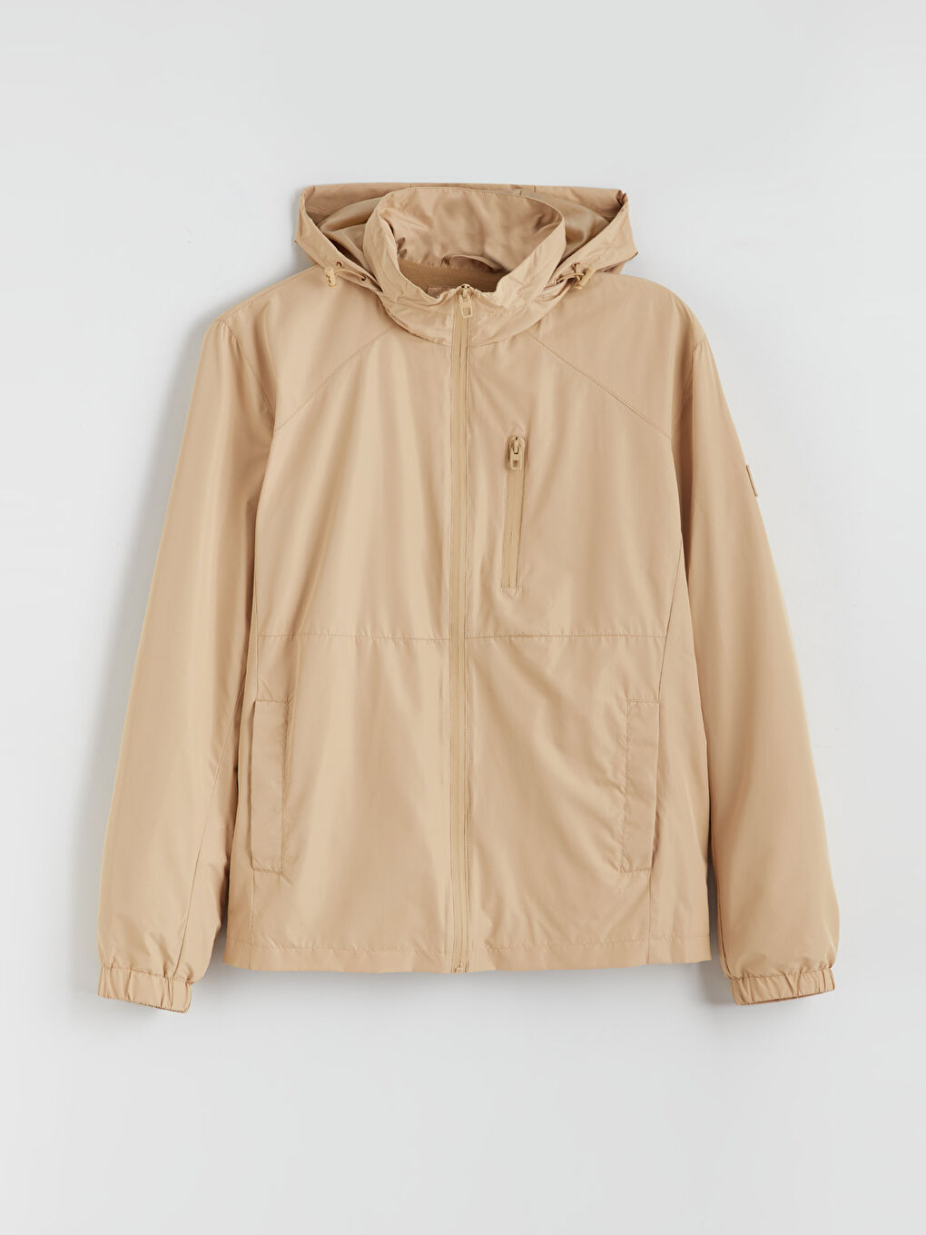 Sarı Standart Kalıp Kapüşonlu Erkek Yağmurluk-6