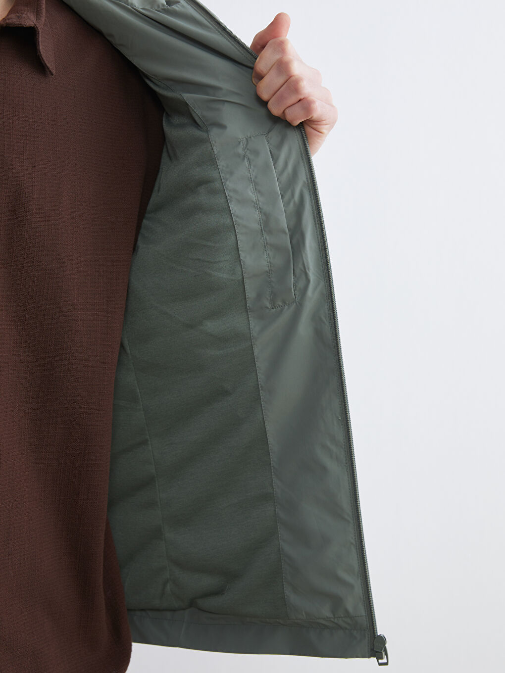 Regular Fit Hooded Men's Raincoat-4