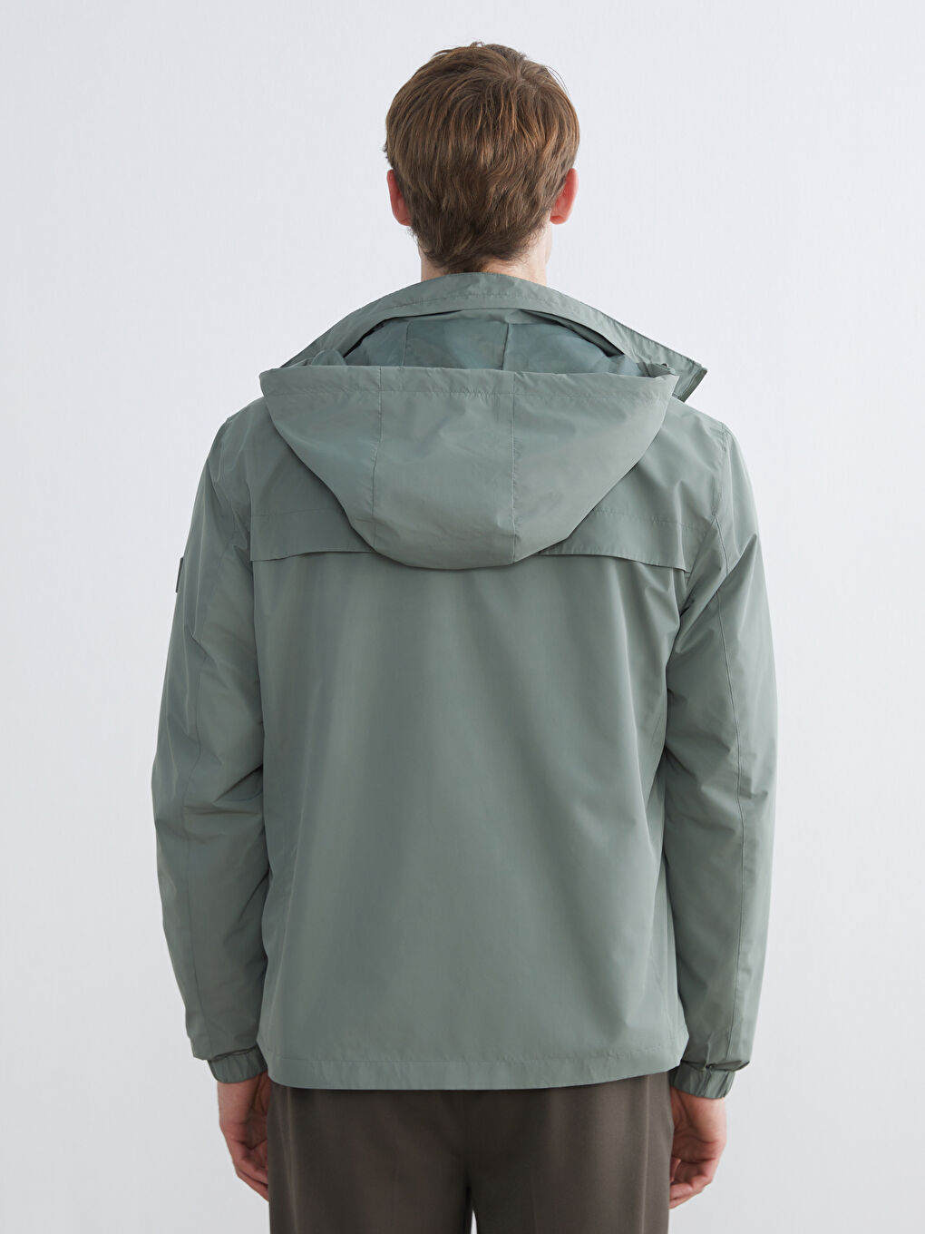 Regular Fit Hooded Men's Raincoat-5