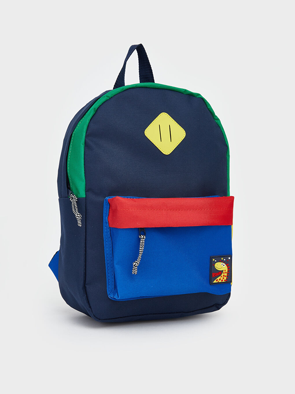 ფერადი ბლოკებით გაფორმებული ბავშვის ზურგჩანთა მისთვის-1