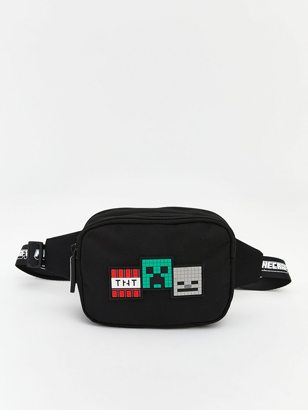 Siyah Minecraft Baskılı Erkek Çocuk Göğüs Çantası