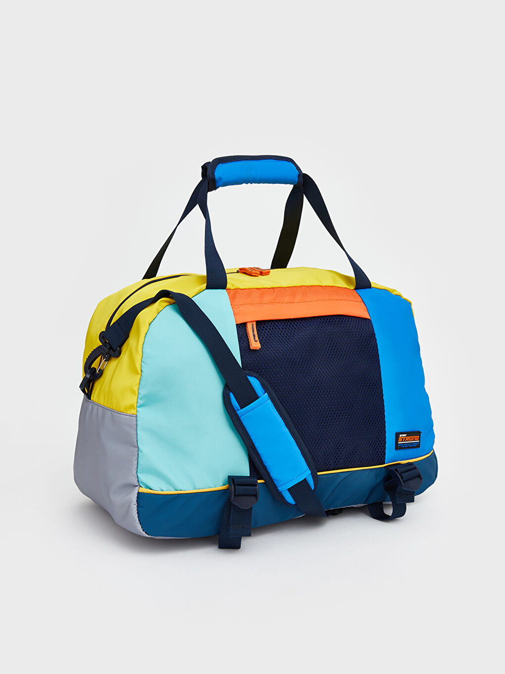 Turkuaz Renk Bloklu Erkek Çocuk Spor Çantası-1