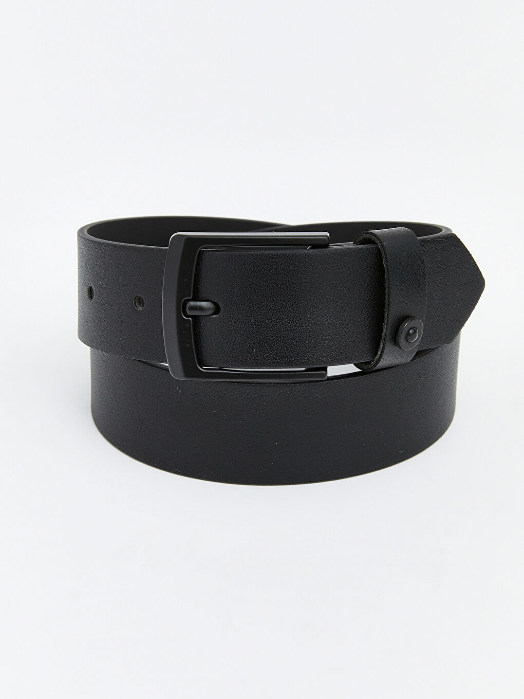 Siyah Deri Görünümlü Erkek Çocuk Kemer 