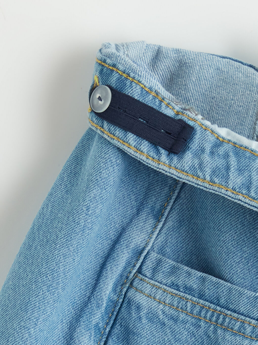 İndigo Anvelop Kesim Cepli Kız Çocuk Jean Şort Etek-2