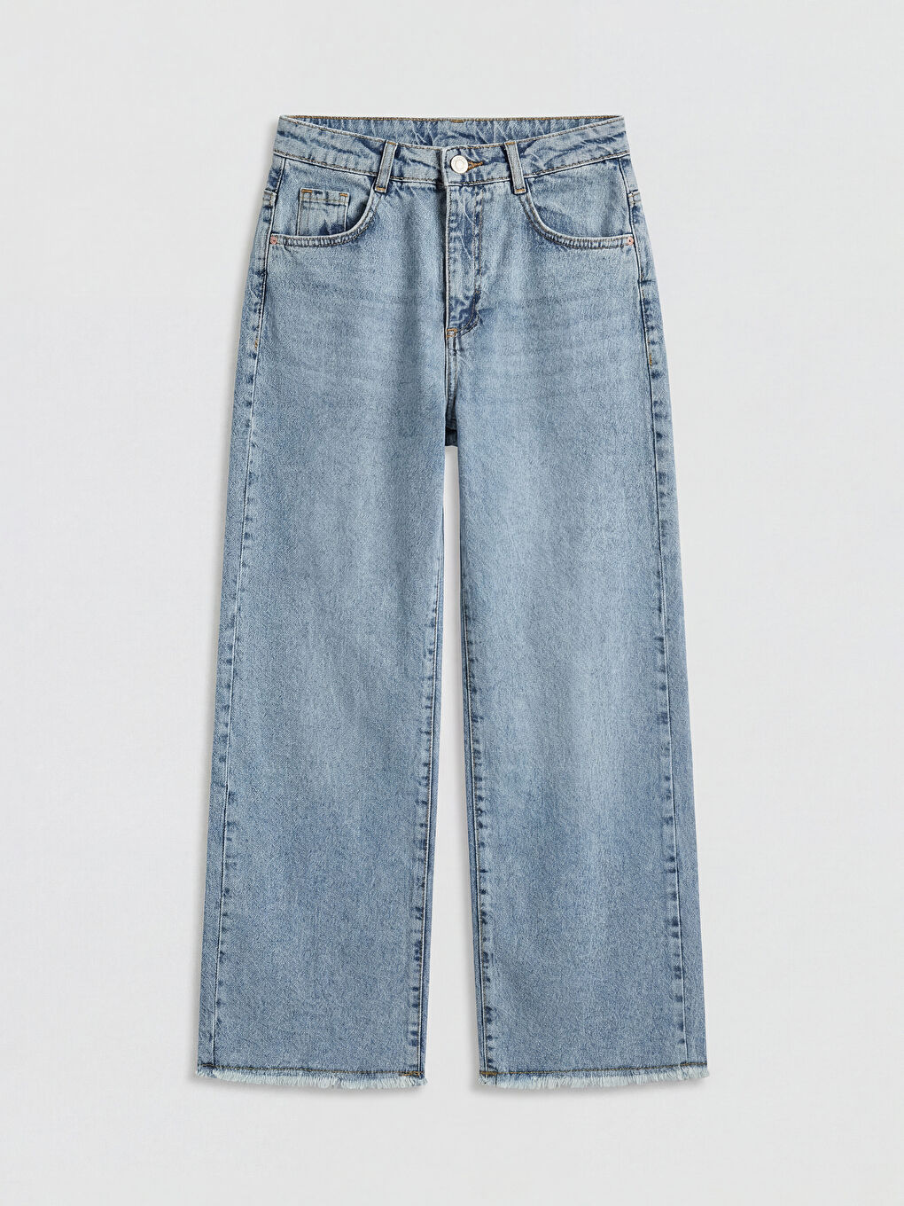 Mavi Wideleg Kız Çocuk Jean Pantolon