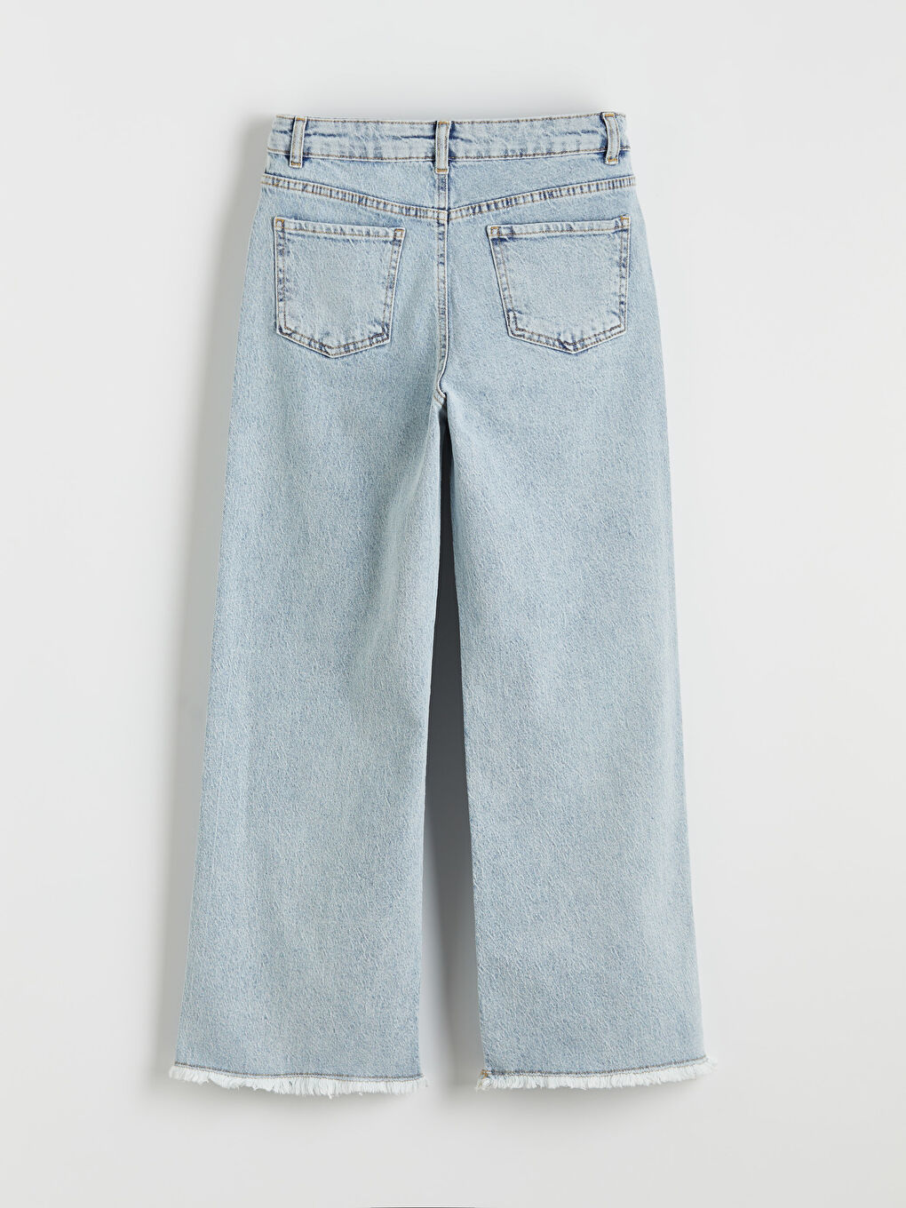 Mavi Wideleg Kız Çocuk Jean Pantolon-1