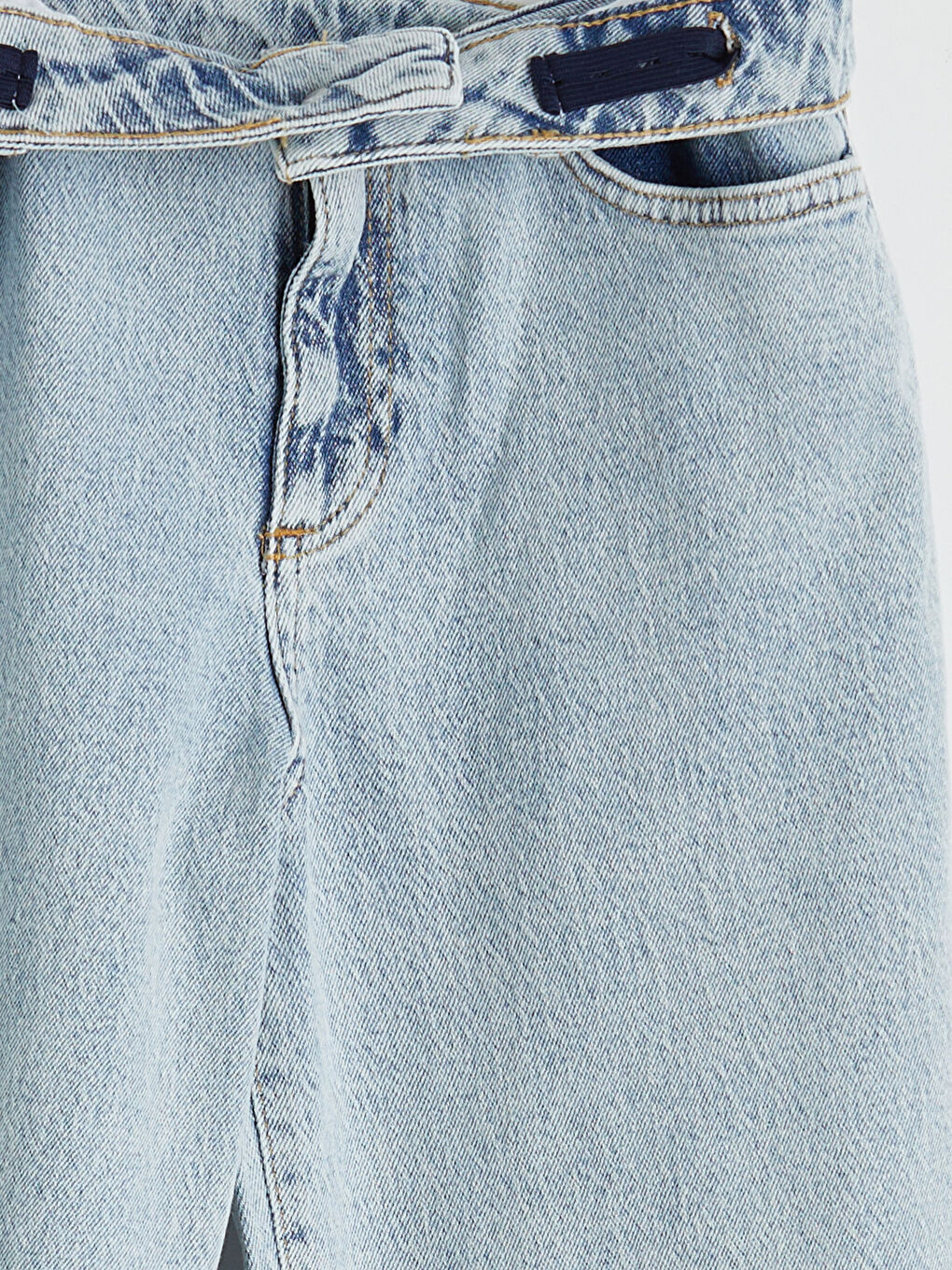 Mavi Wideleg Kız Çocuk Jean Pantolon-2