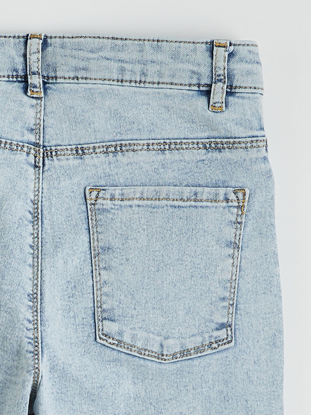 Mavi İspanyol Paça Kız Çocuk Jean Pantolon-1