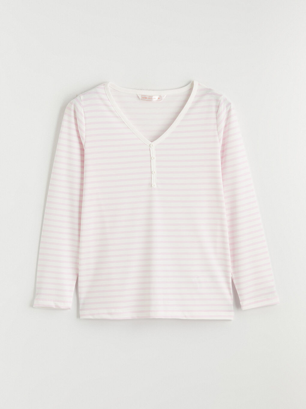 Striped V-Neck Women's Pajama Top